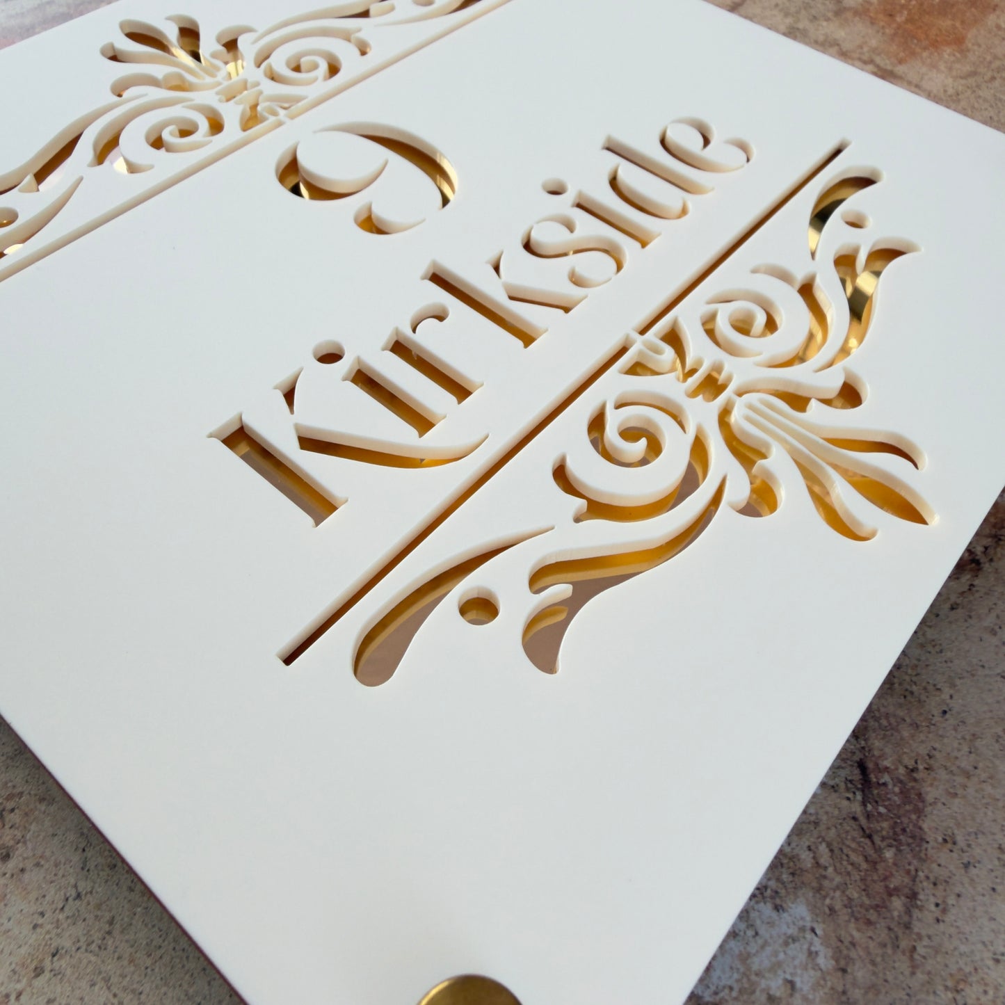 Baroque House Sign, custom address plaque