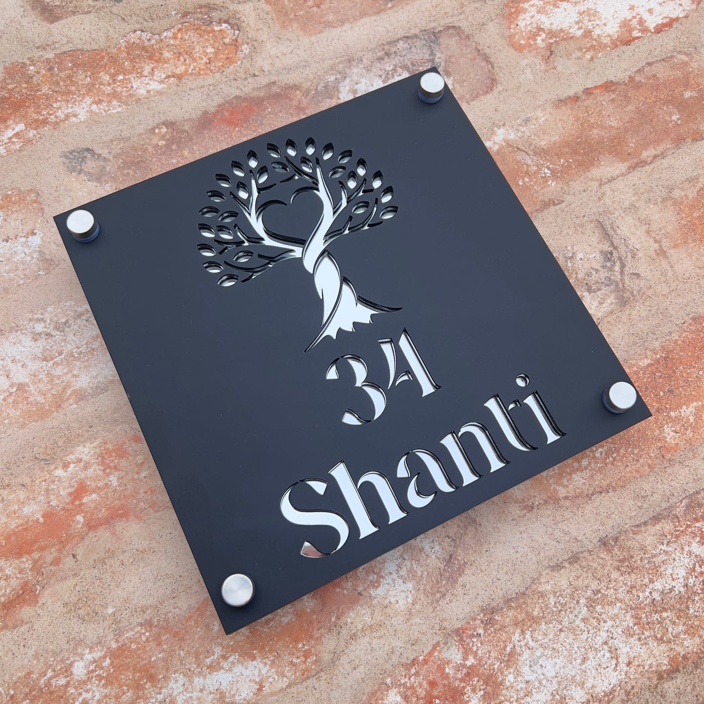 Tree of Life House Sign, custom address plaque