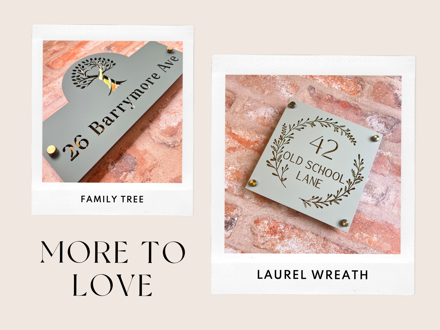 Rose House Sign, custom address plaque
