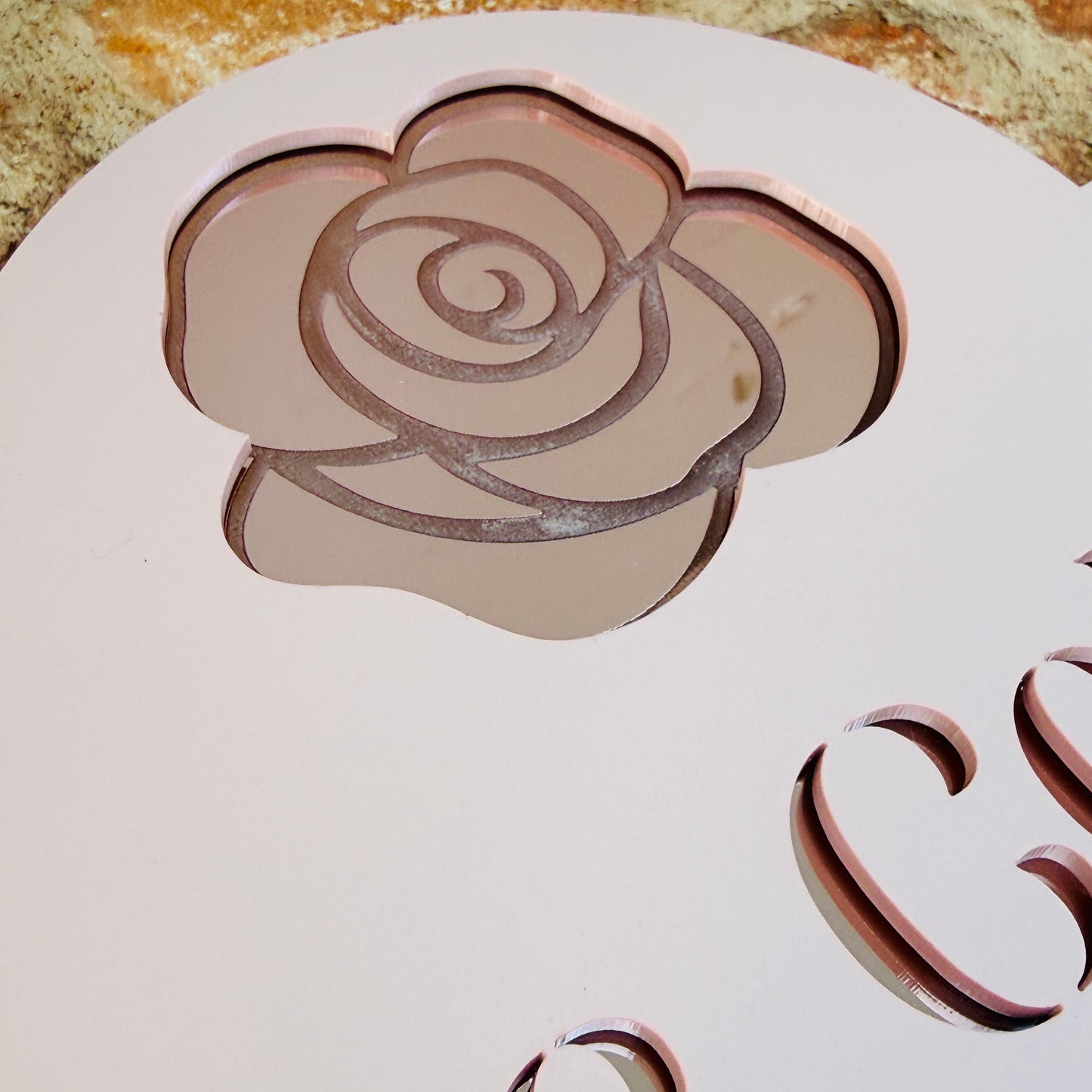 Rose House Sign, custom address plaque