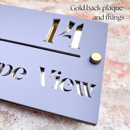 Contemporary House Sign, custom address plaque