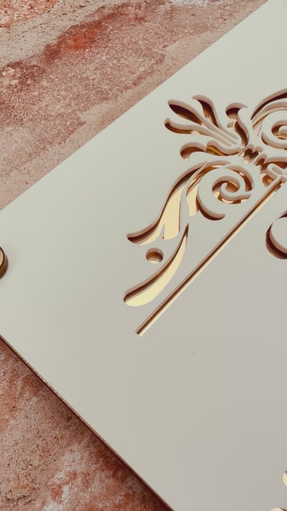 Baroque House Sign, custom address plaque