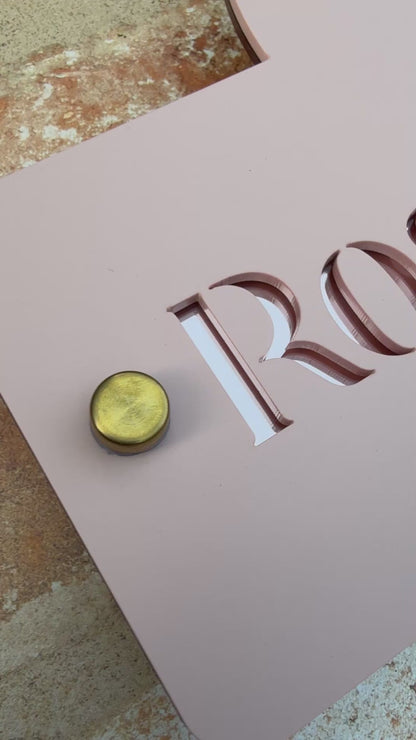 Rose House Sign, custom address plaque