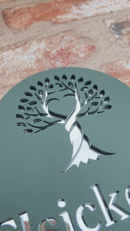 Family Tree House Sign, custom address plaque