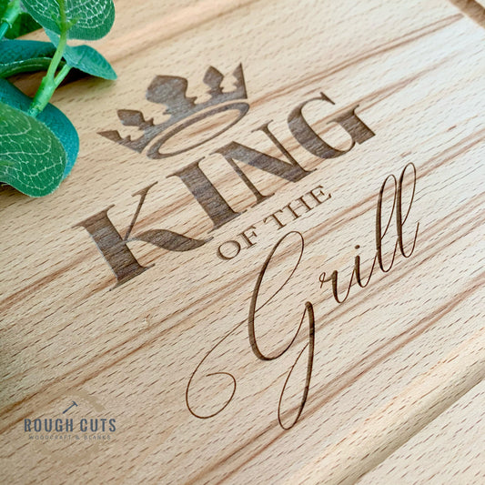 King of the grill Cutting Board, personalised chopping board