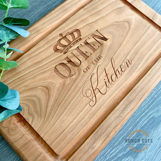 Queen of the Kitchen Cutting Board, personalised chopping board
