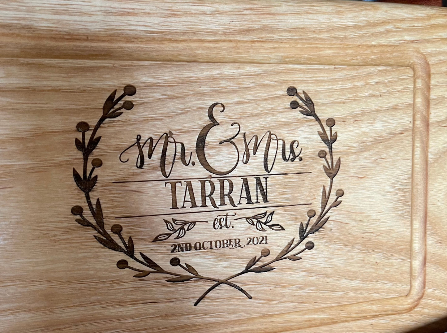 Mr & Mrs Cutting Board, personalised chopping board